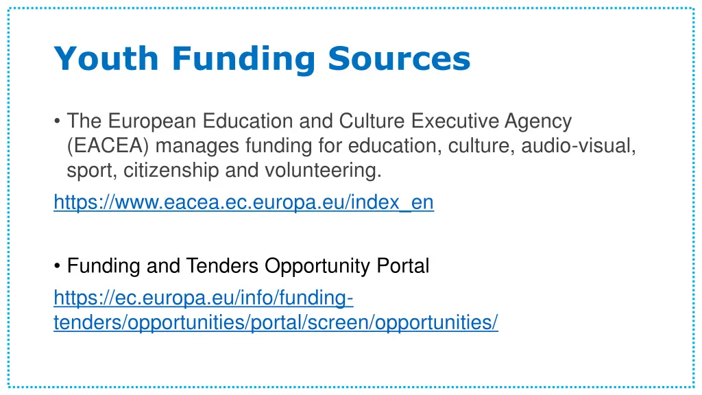 youth funding sources 1