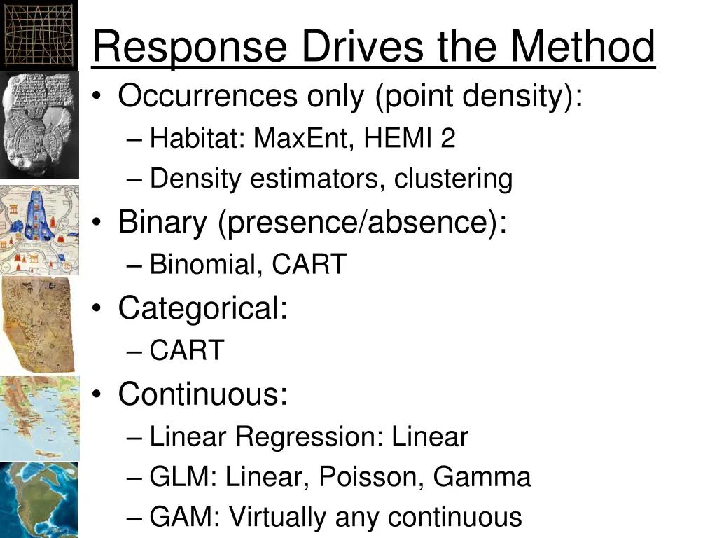 response drives the method occurrences only point