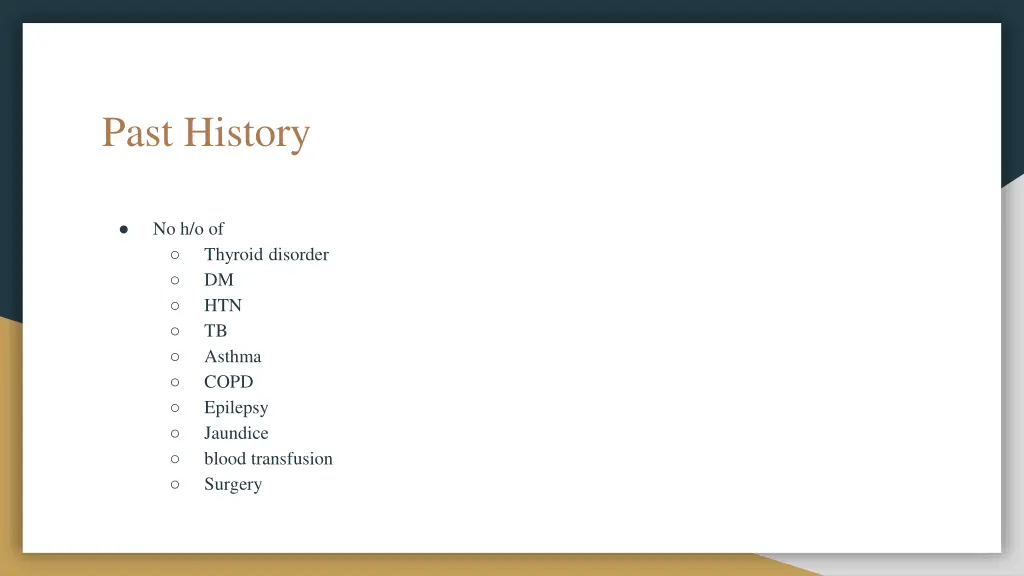 past history