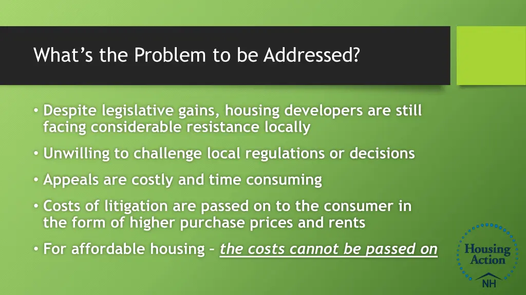 what s the problem to be addressed