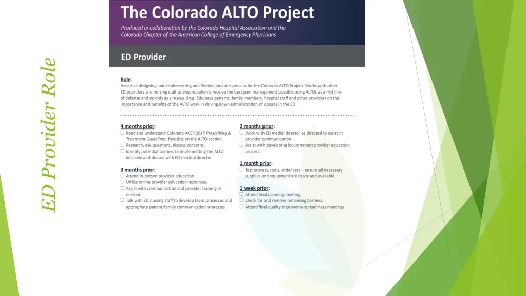 ed provider role