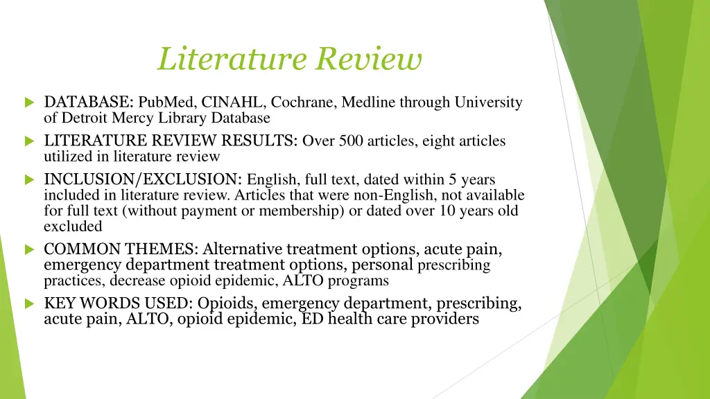 literature review