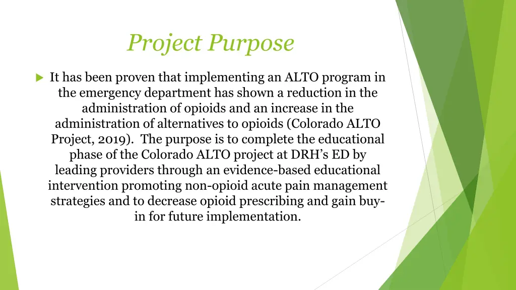 project purpose