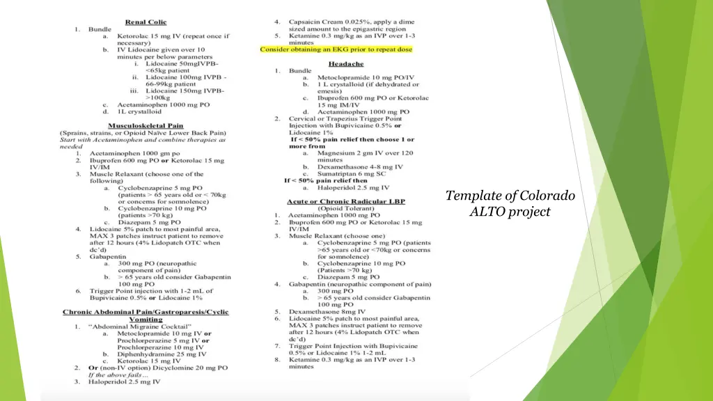 template of colorado alto project