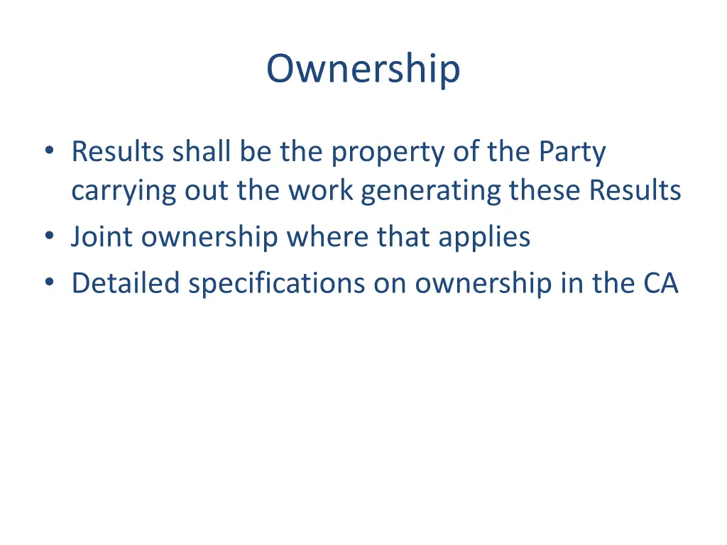ownership