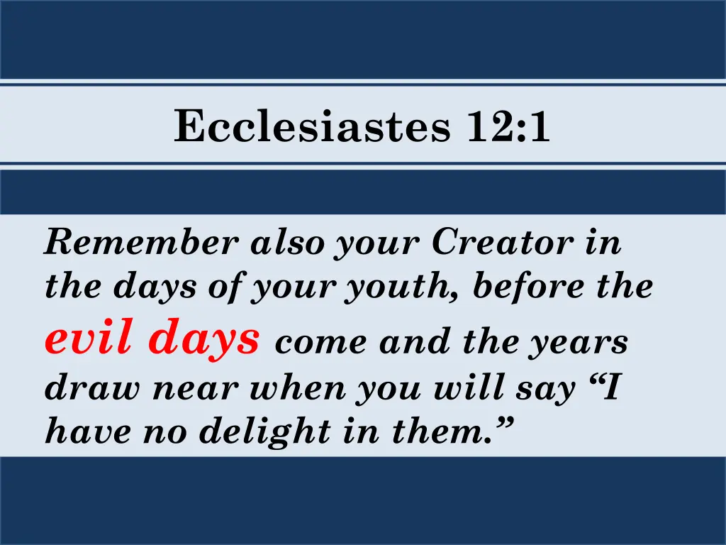 ecclesiastes 12 1