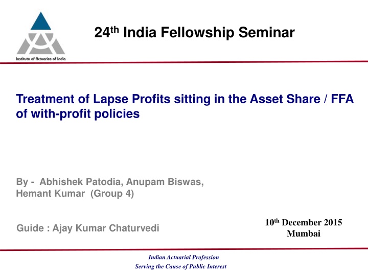 24 th india fellowship seminar