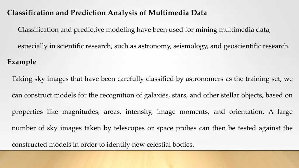 classification and prediction analysis