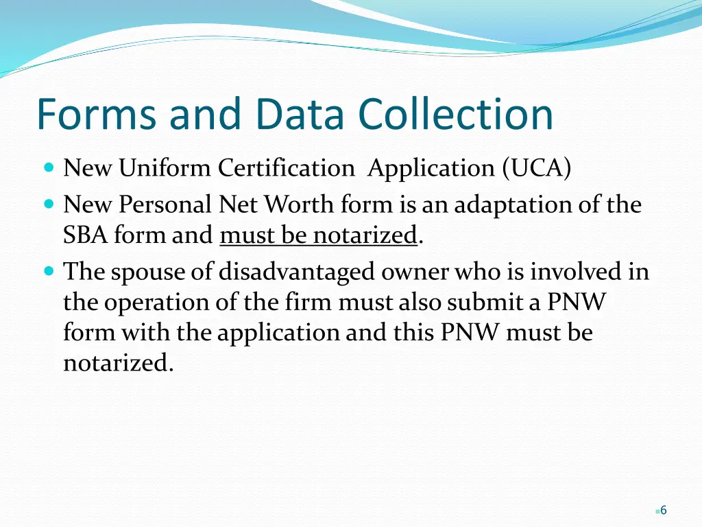 forms and data collection