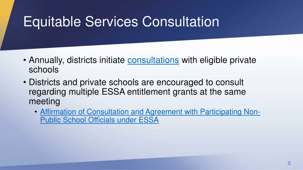 equitable services consultation