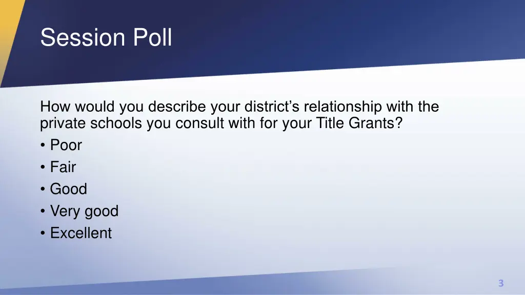 session poll