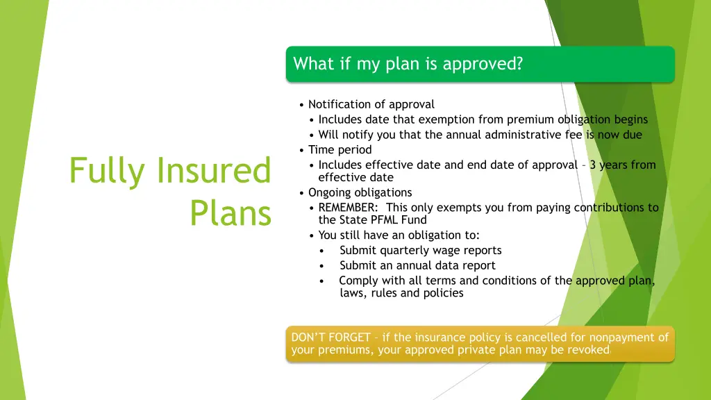 what if my plan is approved