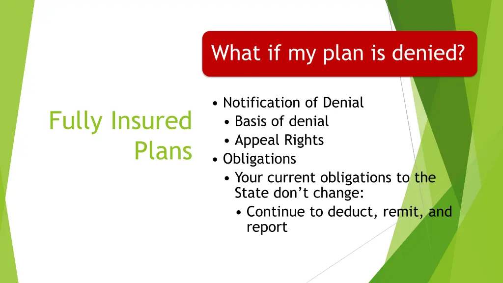 what if my plan is denied