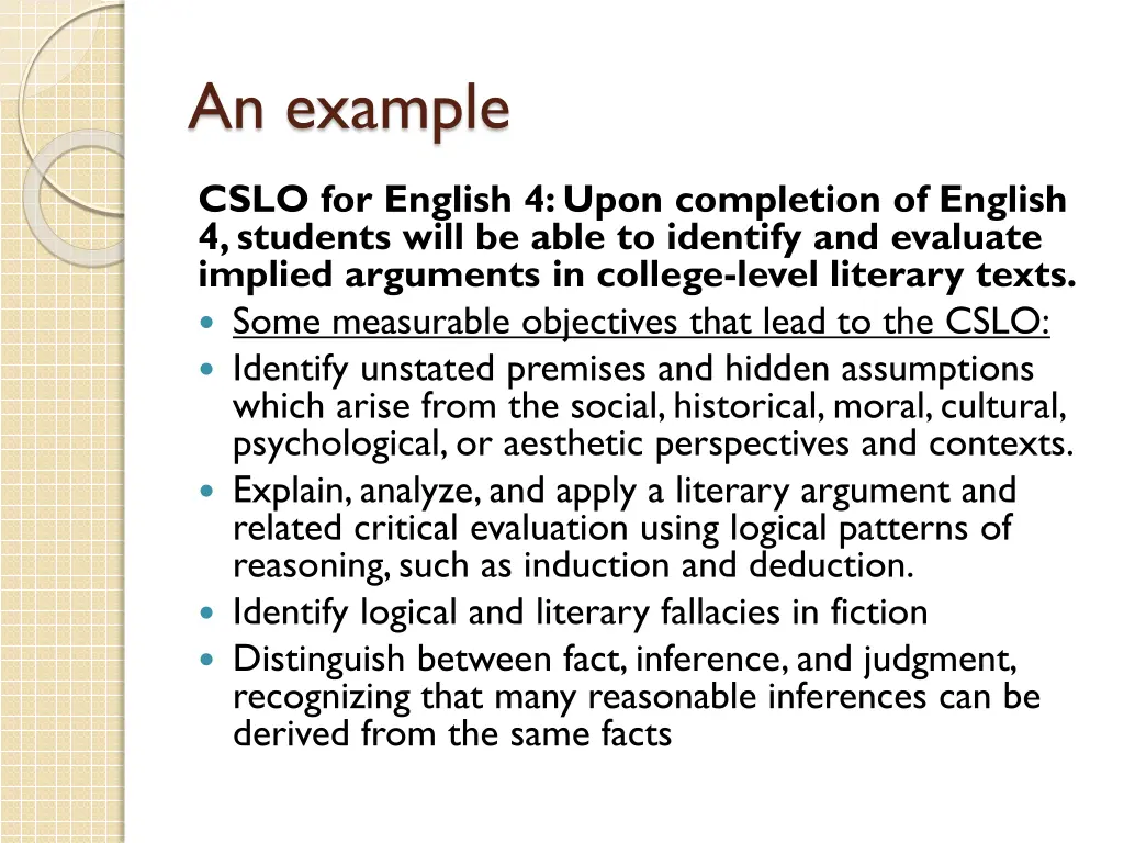 an example