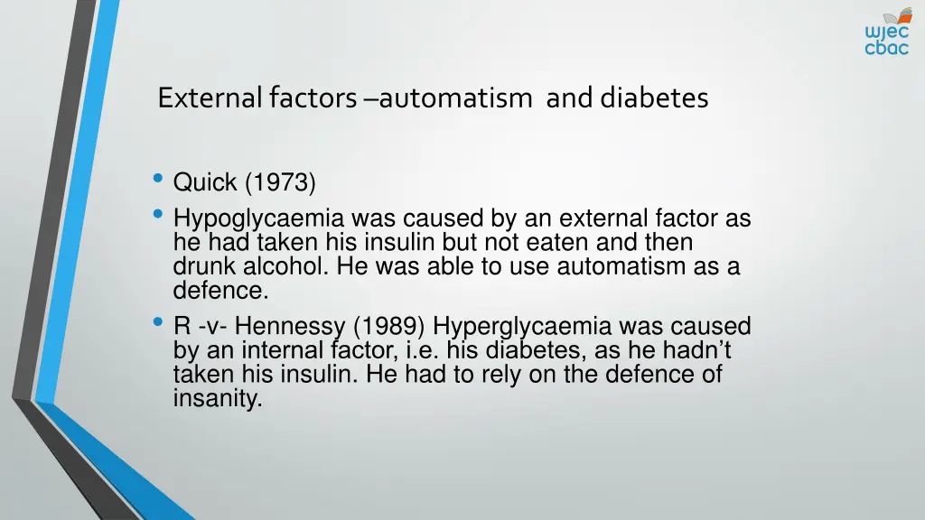 external factors automatism and diabetes