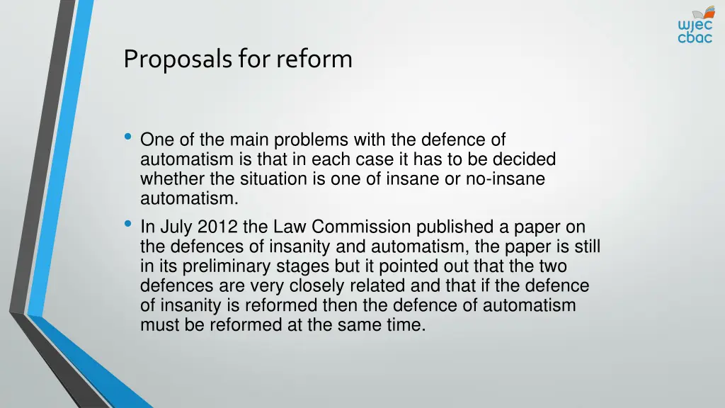 proposals for reform
