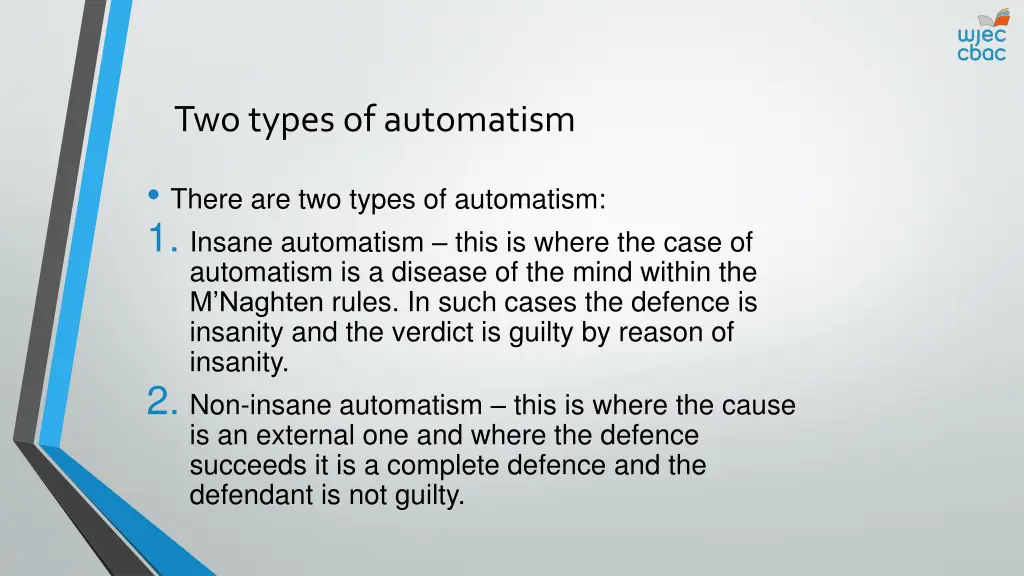 two types of automatism