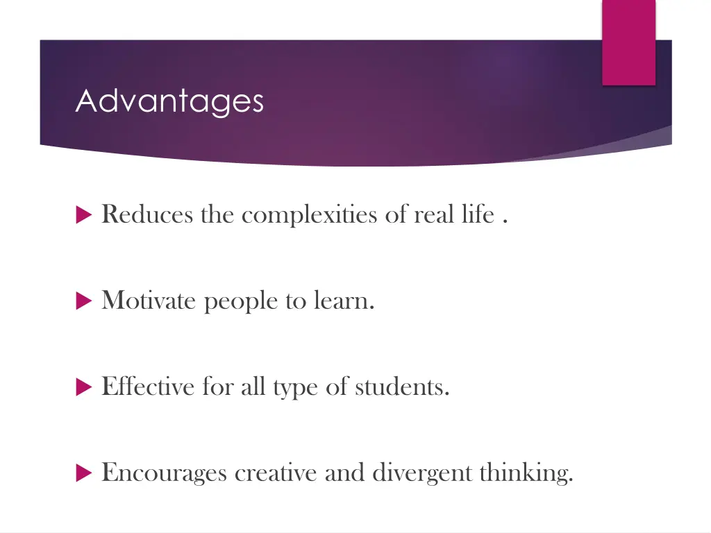 advantages