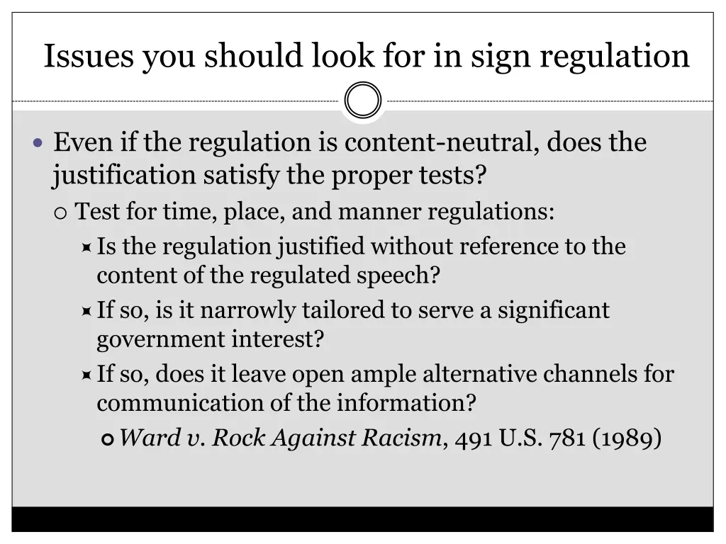 issues you should look for in sign regulation 1
