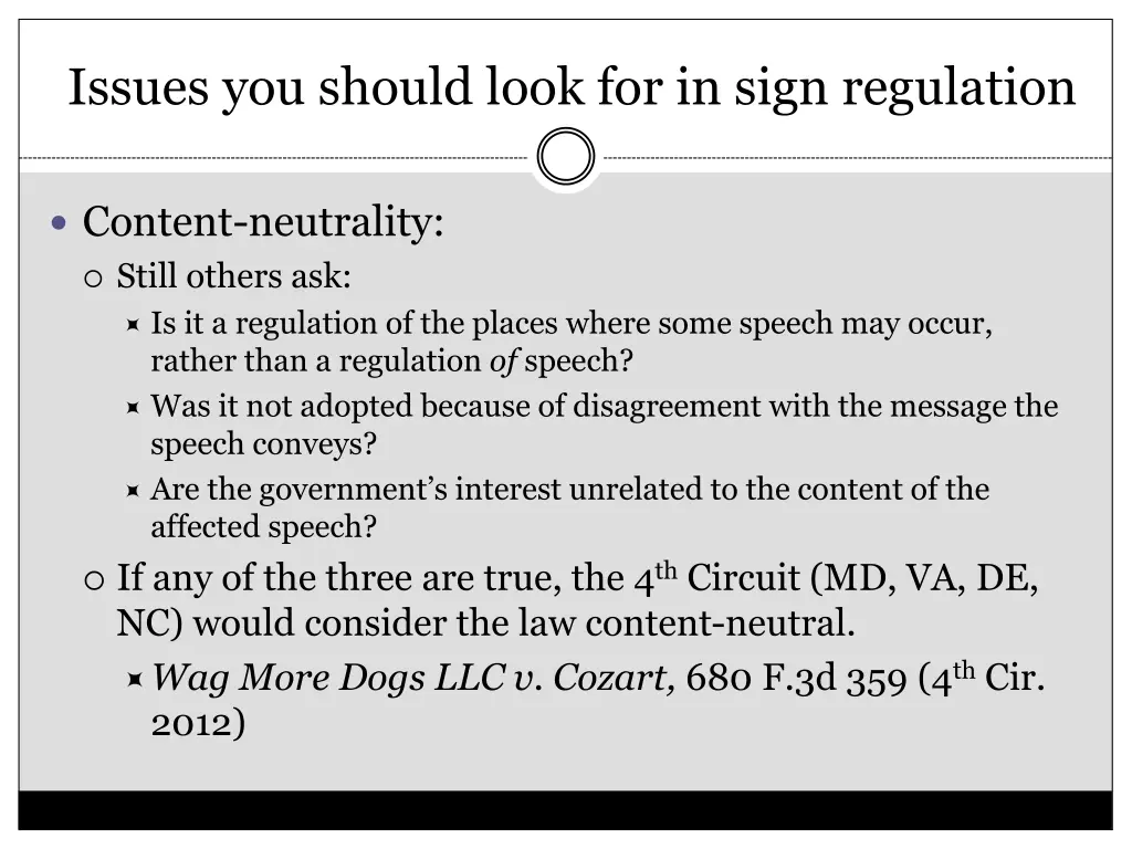 issues you should look for in sign regulation 3