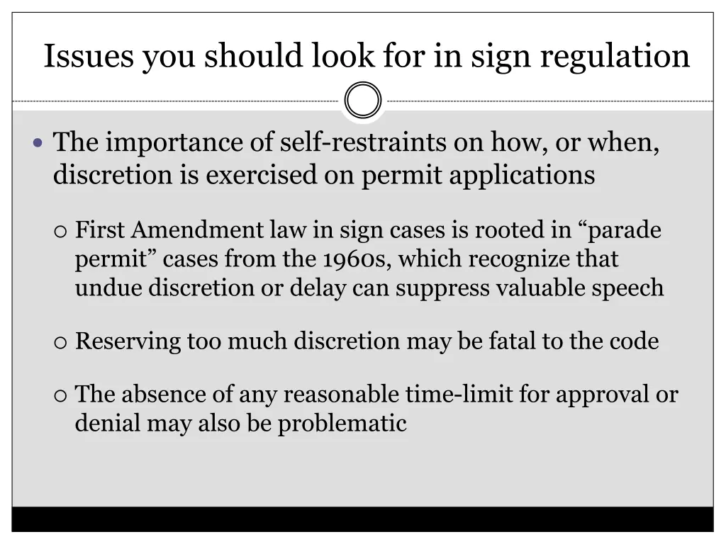 issues you should look for in sign regulation 4