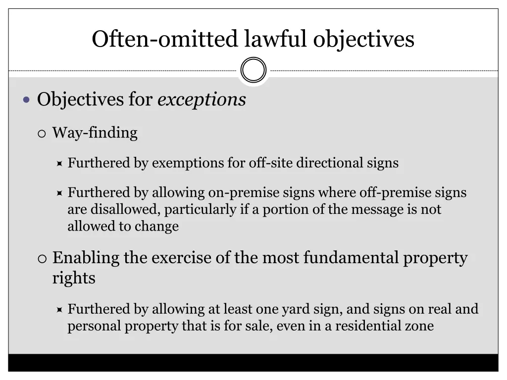 often omitted lawful objectives 1