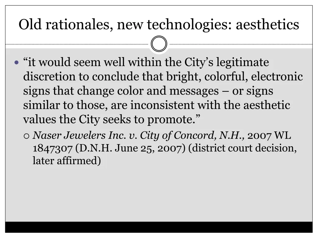 old rationales new technologies aesthetics