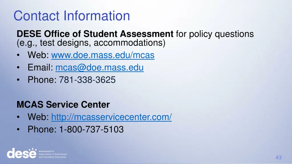 contact information