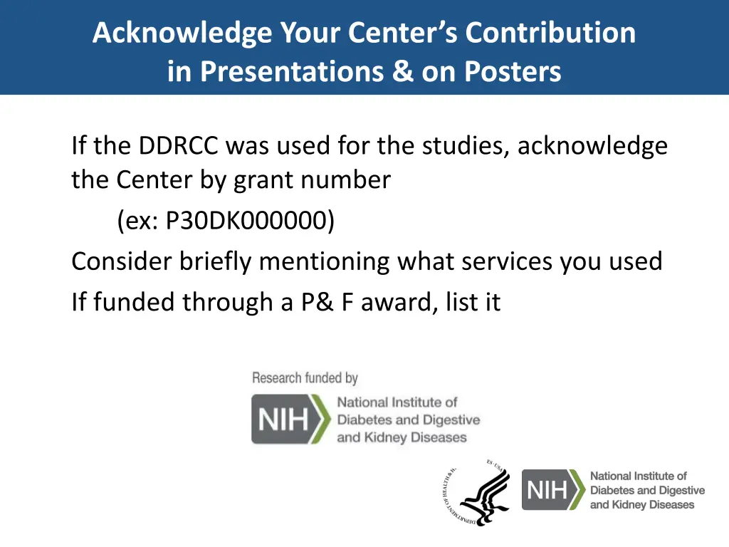 acknowledge your center s contribution