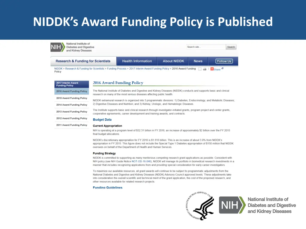 niddk s award funding policy is published