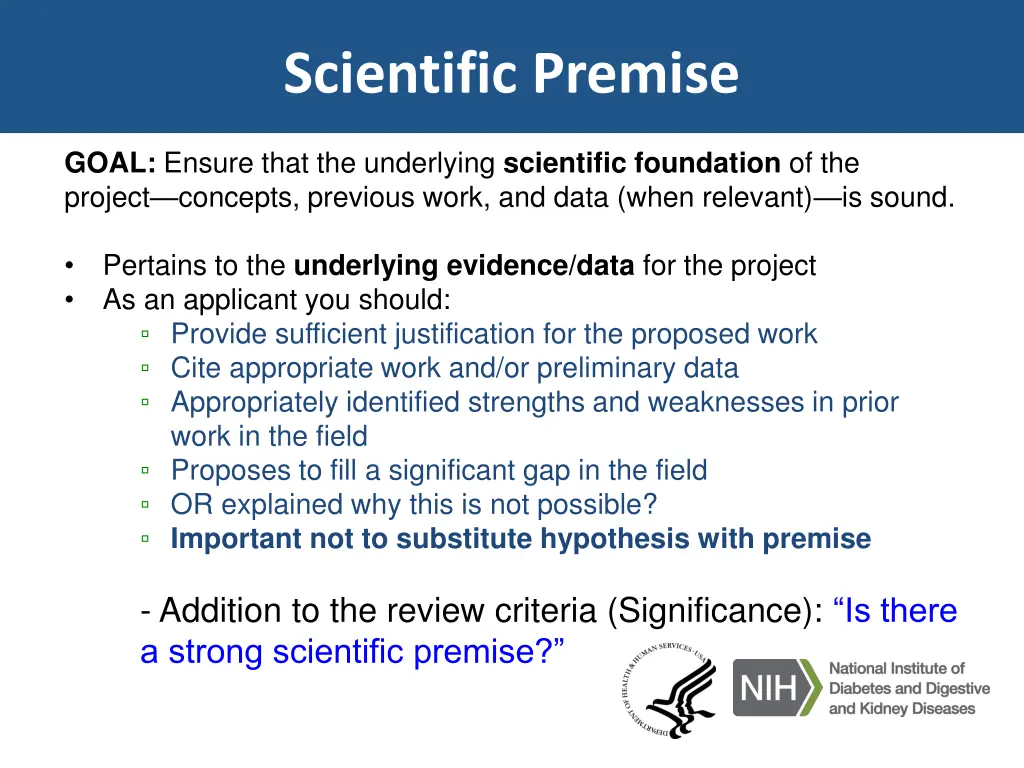 scientific premise