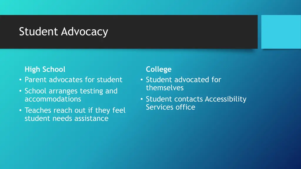 student advocacy