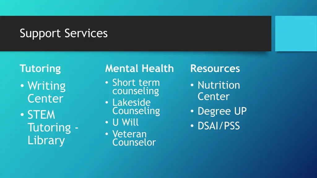 support services