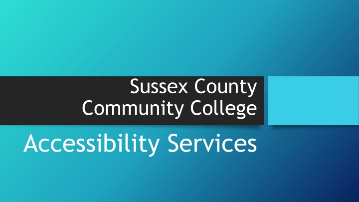 sussex county community college accessibility
