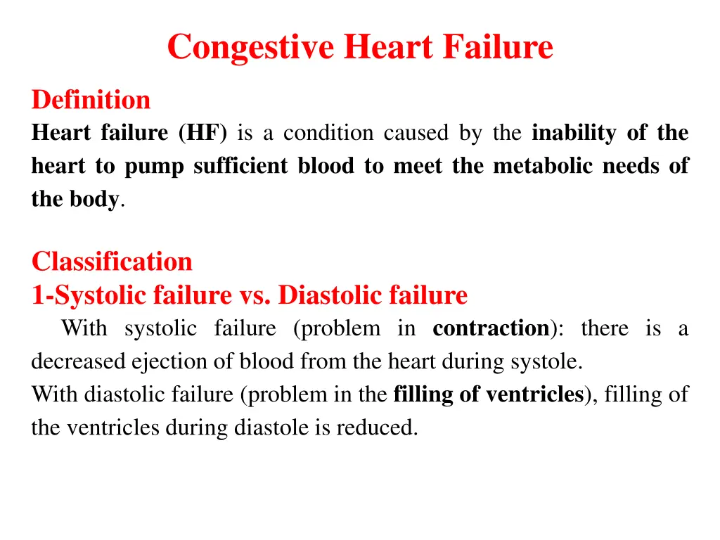 congestive heart failure