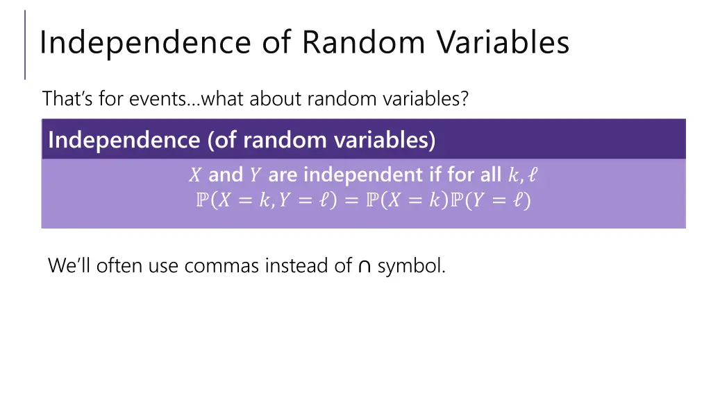 independence of random variables
