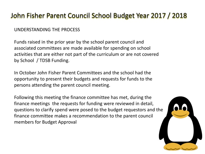 john fisher parent council school budget year