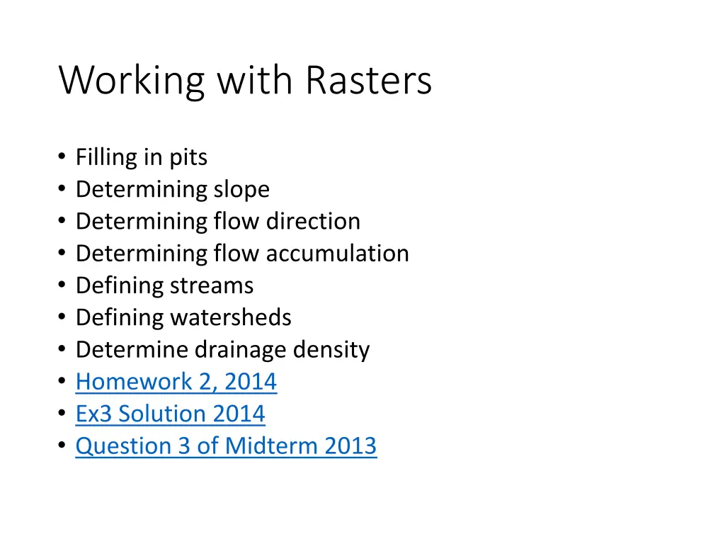 working with rasters