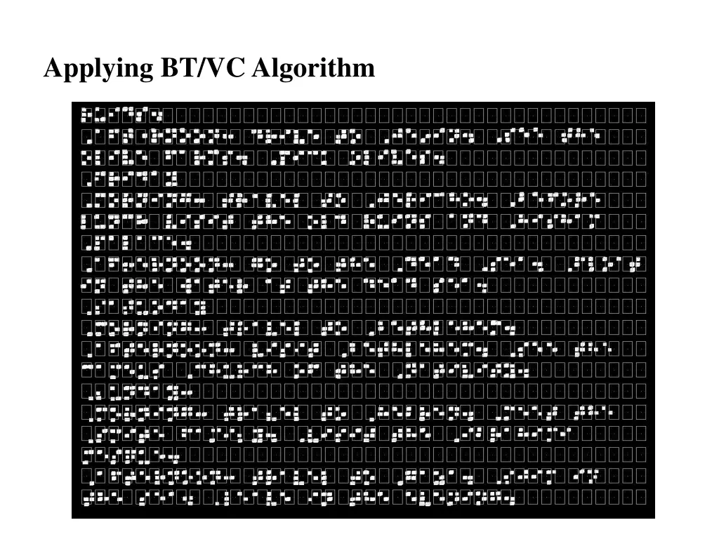applying bt vc algorithm