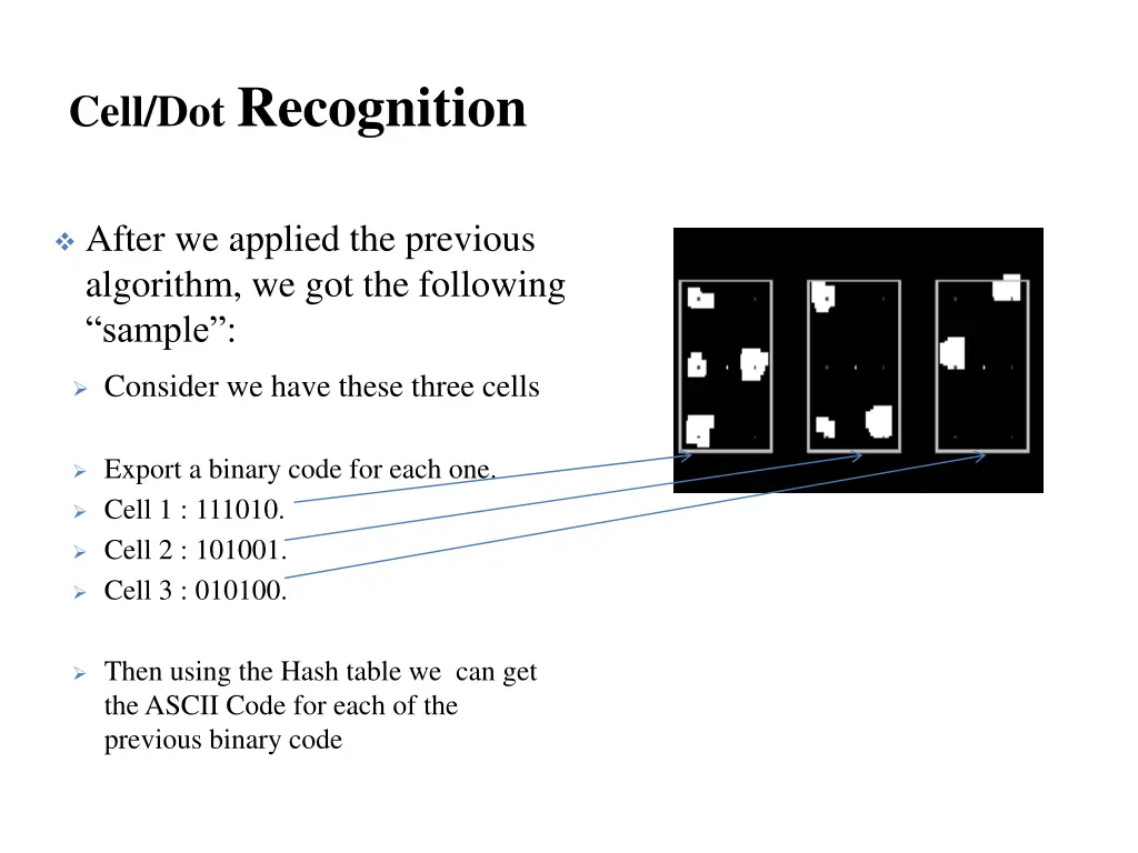 cell dot recognition