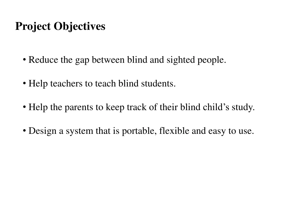 project objectives