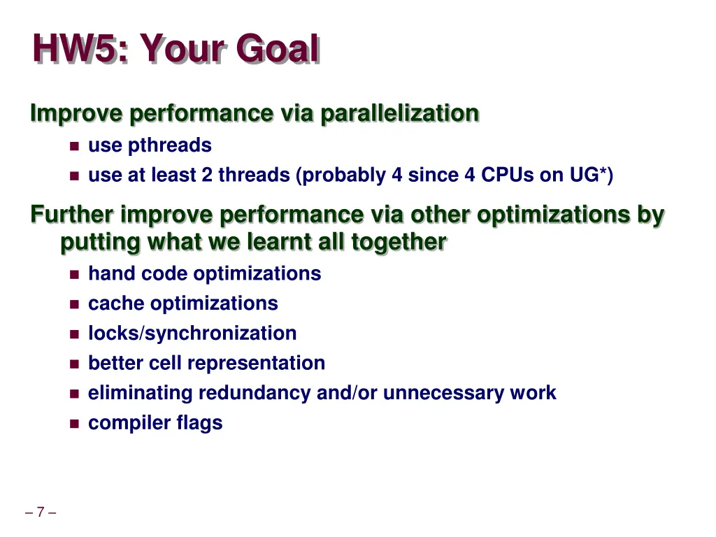 hw5 your goal