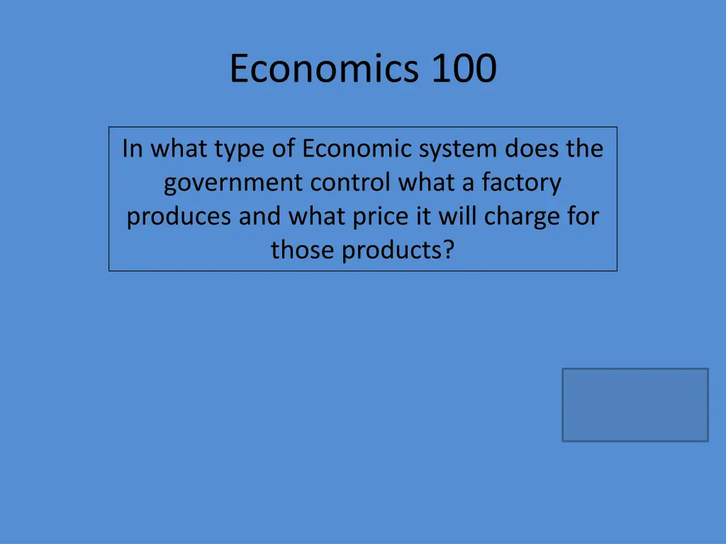 economics 100