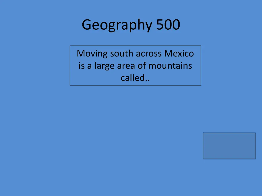 geography 500