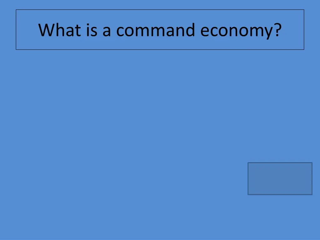 what is a command economy