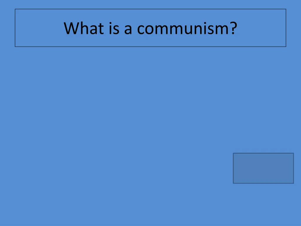 what is a communism