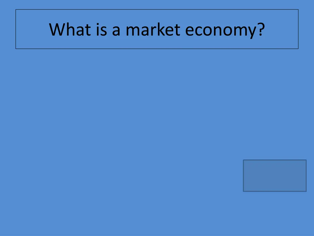 what is a market economy