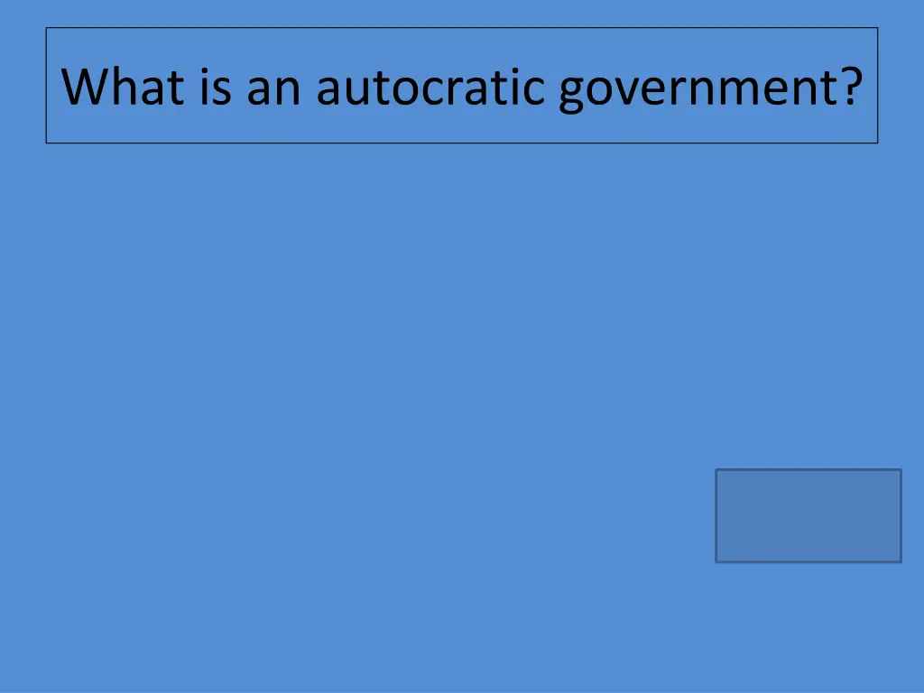 what is an autocratic government