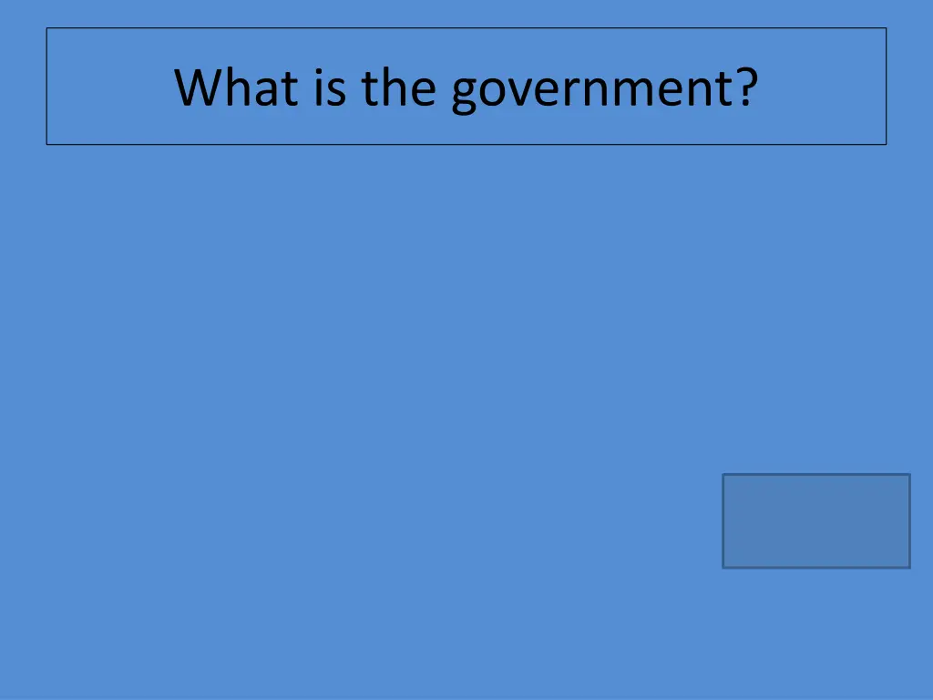 what is the government