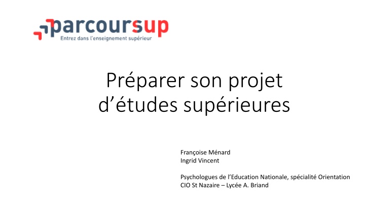pr parer son projet d tudes sup rieures
